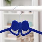 Плечики «Бант», 42×22 см, флокированное покрытие, МИКС - Фото 2