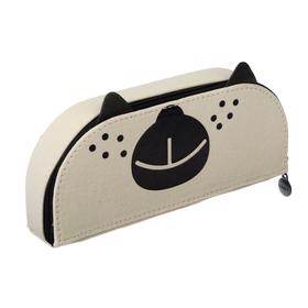 Пенал школьный на молнии «Мишка белый»