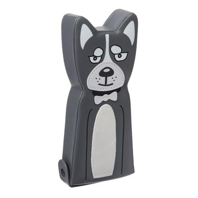 Пенал школьный на кнопке «Собака серая»