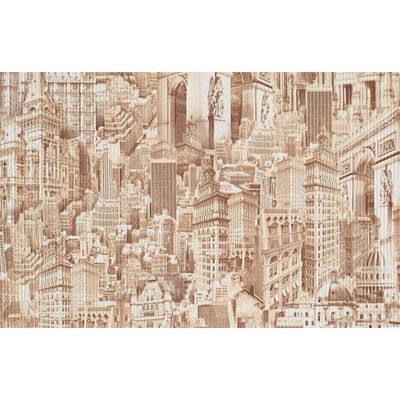 Обои бумажные «Брянск. Города 1», 0.53×10 м, цвет бежевый