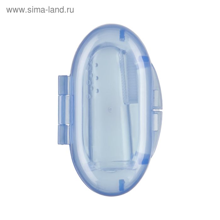 Зубная щётка на палец Finger Silicone Lilac, в футляре - Фото 1