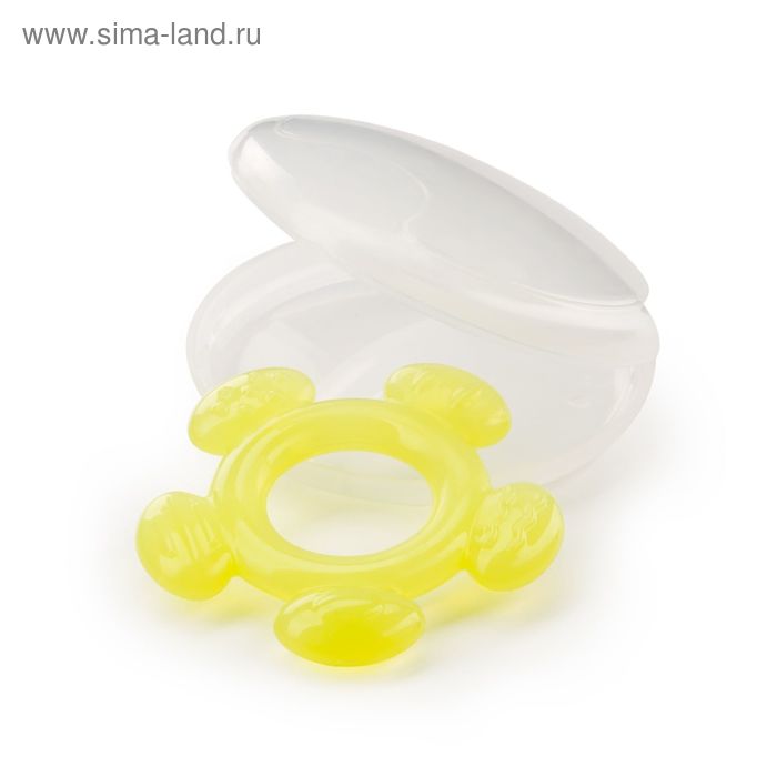 Прорезыватель силиконовый в футляре Silicone Teether, цвет лайм - Фото 1