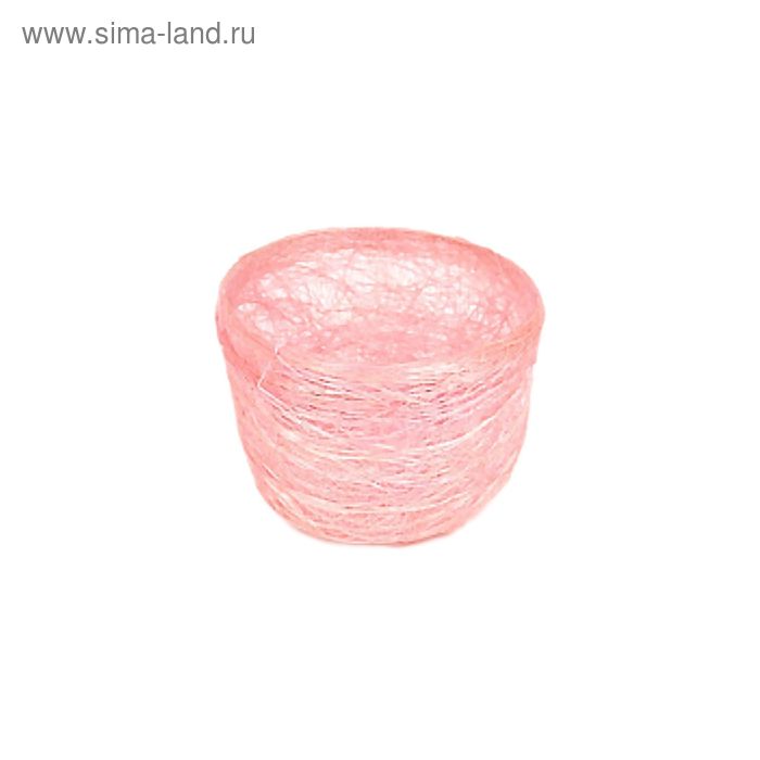 Кашпо, сизаль, круг, гиацинт розовая 7 х 10 см - Фото 1