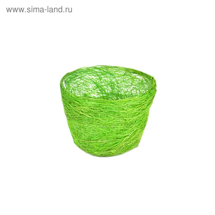 Кашпо, сизаль, круг, гиацинт светло-зелёная 7 х 10 см - Фото 1