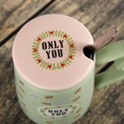 Кружка 400 мл «Только ты», с керамической крышкой и ложкой, цвета МИКС - Фото 6