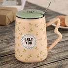 Кружка 400 мл «Только ты», с керамической крышкой и ложкой, цвета МИКС - Фото 7