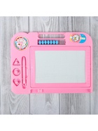 Доска магнитная со счётами и часиками, чёрная крошка, цвета МИКС - Фото 4