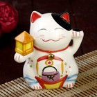 Сувенир кот копилка керамика "Манэки-нэко" 14х13х10 МИКС - Фото 1