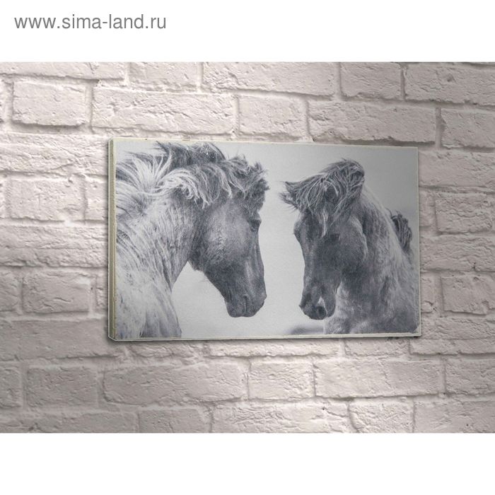 Картина - Два коня, 14.5х22см - Фото 1
