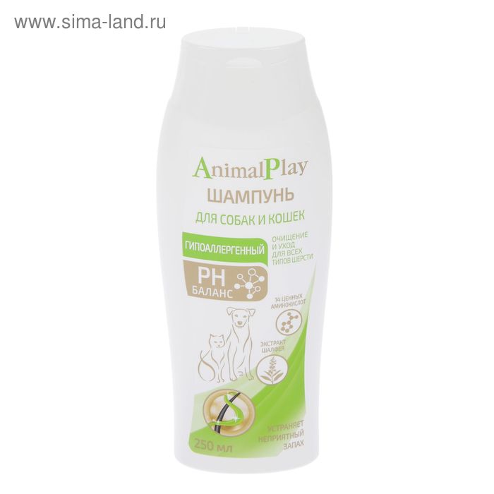 Гипоаллергенный шампунь Animal Play с аминокислотами и экстрактом шалфея для собак и кошек 2 - Фото 1
