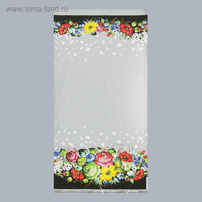 Пакет подарочный «Цветы» , 15×30 см - Фото 1