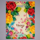 Пакет «Винтаж», полиэтиленовый с вырубной ручкой, 60 мкм, 38?47 см (комплект 50 шт) - фото 67922956