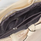Сумка женская на молнии, отдел с перегородкой, наружный карман, цвет бежевый - Фото 3