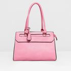 Сумка женская на молнии, отдел с перегородкой, наружный карман, цвет розовый - Фото 2