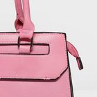 Сумка женская на молнии, отдел с перегородкой, наружный карман, цвет розовый - Фото 4