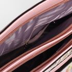Сумка женская на молнии, 1 отдел с перегородкой, 2 наружных кармана, цвет розовый/разноцветный - Фото 5