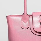 Сумка женская на молнии, отдел с перегородкой, наружный карман, цвет розовый - Фото 4