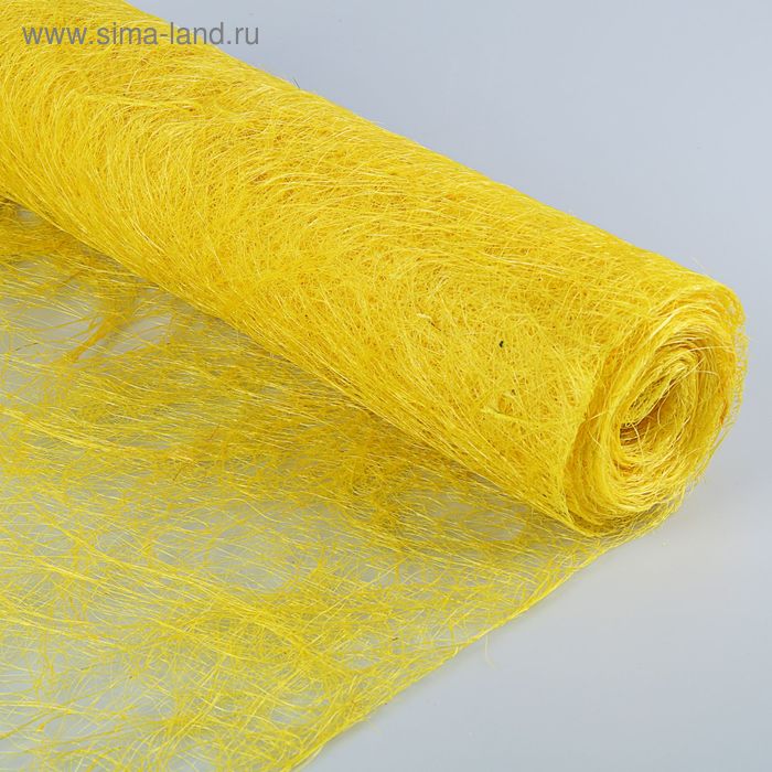 Абака натуральная тонкая, жёлтая, 48 см x 4,5 м - Фото 1