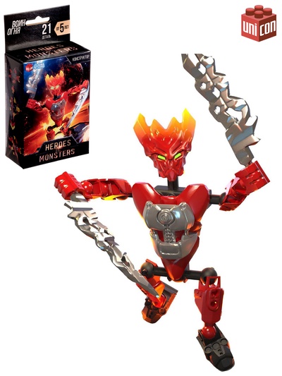 Конструктор-робот «Воин Огня», 19 деталей