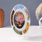 Тарелка декоративная "Жостово. Пышные цветы", настенная, d=20 см, ручная работа - фото 8315537