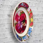 Тарелка декоративная "Розы", настенная, d=20 см, ручная работа - Фото 2
