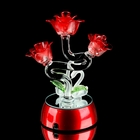 Сувенир стекло "2 лебедя с розами" свет 16,5х8,5 см - Фото 3