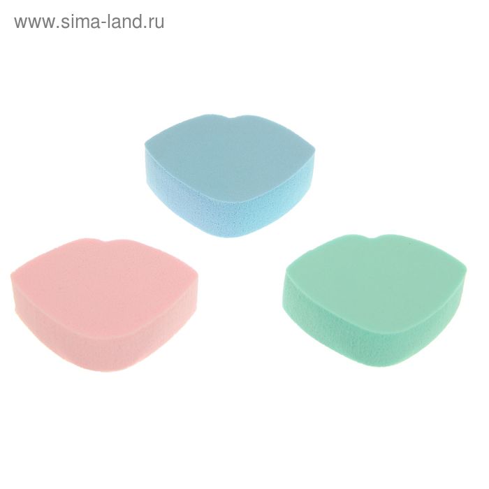 Набор спонжей для нанесения косметики "Губки", 3шт, цвет МИКС - Фото 1