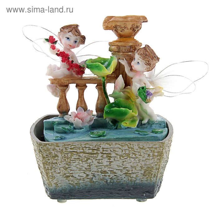 фонтан мини ангелочки водичка 12*19 см - Фото 1