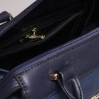 Сумка женская на молнии, 1 отдел, наружный карман, длинный ремень, цвет синий - Фото 5