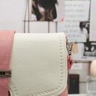 Сумка женская, отдел с перегородкой, наружный карман, регулируемый ремень, цвет белый/розовый - Фото 4