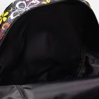 Рюкзак молодёжный на молнии, 1 отдел, 2 наружных кармана, 2 боковых, цвет чёрный/разноцветный - Фото 5