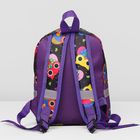 Рюкзак детский, 1 отдел, наружный карман, цвет чёрный/фиолетовый - Фото 3