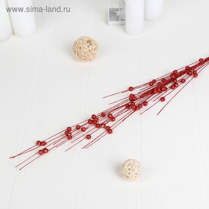 Декор блеск «Шарик мелкий», h=80 см, (в упаковке 1 цвет) МИКС - Фото 1