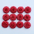 Набор роз для украшения свадебных машин,  D=5 см, 12 шт, красный - Фото 1