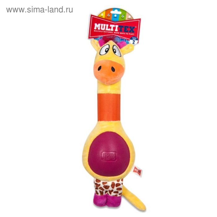 Игрушка R2P Multi-tex "Жираф" для собак, плюш/резина с пищалкой, 40 см - Фото 1