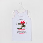 Майка для девочки "Роза", рост 128 см (64), цвет белый, принт роза ДНМ665001 - Фото 1