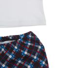 Пижама для мальчика "Веселая клеточка", рост 128 см (64), цвет белый/синий УНЖ501067н - Фото 5
