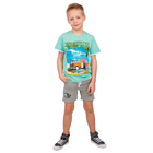 Футболка для мальчика "Майами", рост 104 см (54), цвет бирюзовый, принт автобус ПДК371010 - Фото 4