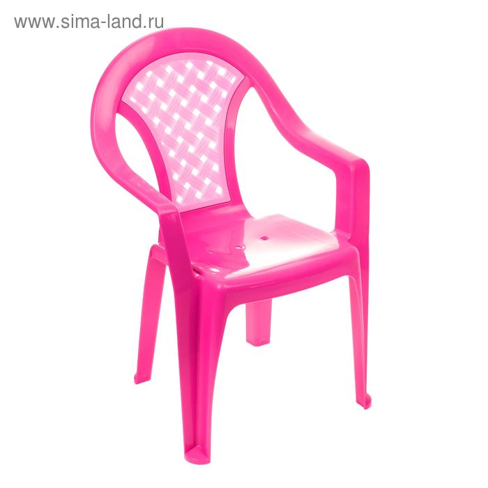 Кресло детское "Плетёнка", розовое - Фото 1