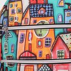 Сумка-рюкзак молодёжная "Разноцветные дома", отдел на молнии, 2 наружных кармана - Фото 4