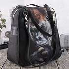 Сумка-рюкзак, отдел на молнии, наружный карман, цвет чёрный - Фото 3