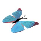 Магнит текстиль "Бабочка цвета морской волны" 6,5х7,5 см - Фото 2