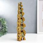 Сувенир полистоун зеркальные вставки "Пирамида из 7 слонов" 30х10,5х5,5 см - фото 20708065