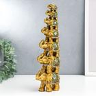 Сувенир полистоун зеркальные вставки "Пирамида из 7 слонов" 30х10,5х5,5 см - фото 20708067