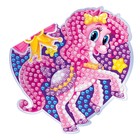 Алмазная мозаика наклейка для детей «Пони», 10×10 см Набор для творчества - Фото 2