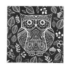 Гравюра «Совушка» с металлическим эффектом серебра, 18,5 х 18,5 см - Фото 1