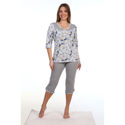 Пижама женская (джемпер, бриджи) ПК16 МИКС, размер 44