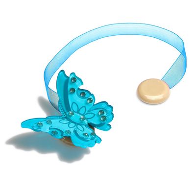 Подхват для штор на ленте "Бабочка красавица", цвет голубой