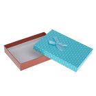 Коробка подарочная "Сердца" 16 х 12 х 3 см, цвет голубой - Фото 2