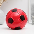 Копилка "Мяч" красно-черный, 14х14х13см - фото 4299161